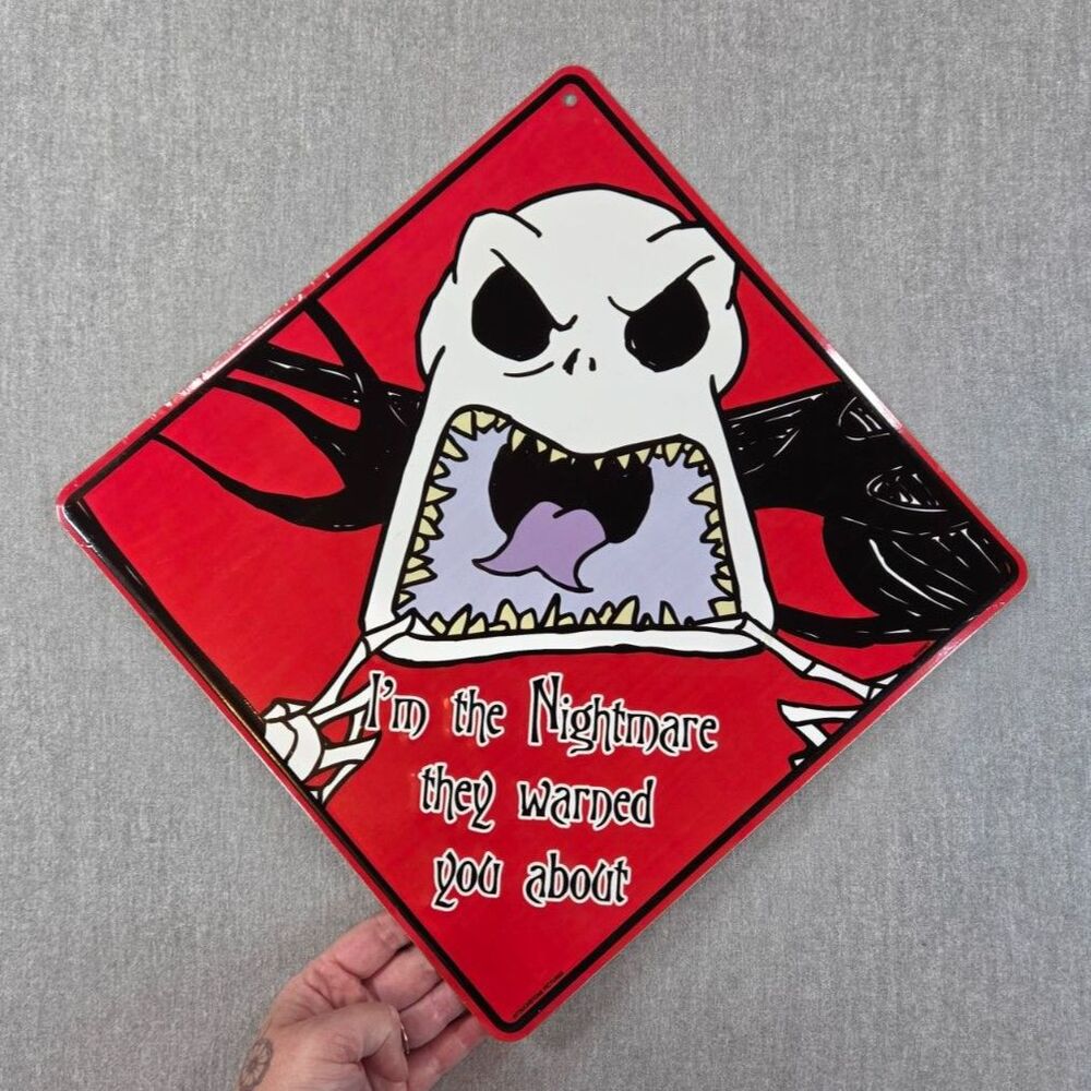 Disney Nightmare Before Christmas Jack Skellington Metal Wall Art Sign